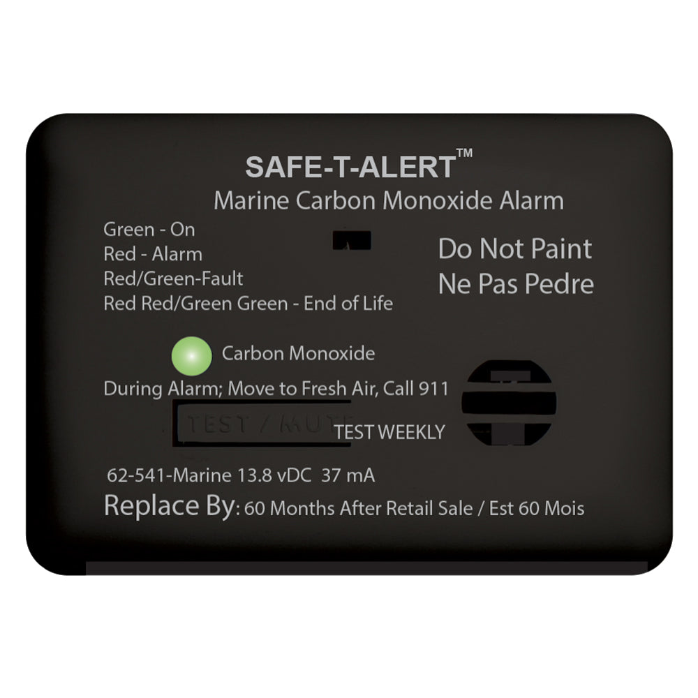 Safe-T-Alert 62 Series Carbon Monoxide Alarm w/Relay - 12V - 62-541-R-Marine - Surface Mount - Black 62-541-R-MARINE-BL