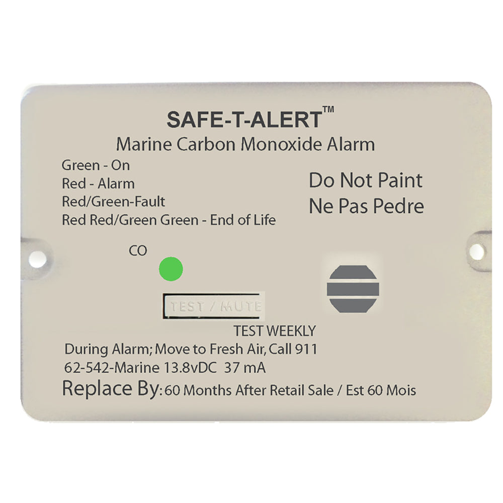 Safe-T-Alert 62 Series Carbon Monoxide Alarm - 12V - 62-542-Marine - Flush Mount - White 62-542-MARINE