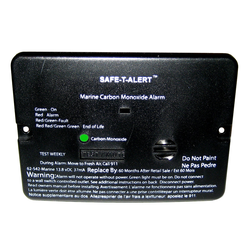 Safe-T-Alert 62 Series Carbon Monoxide Alarm - 12V - 62-542-Marine - Flush Mount - Black 62-542-MARINE-BLK