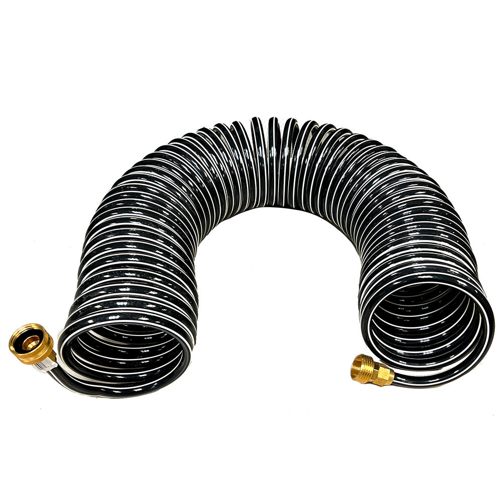 Trident Marine Coiled Wash Down Hose w/Brass Fittings - 25' 167-25