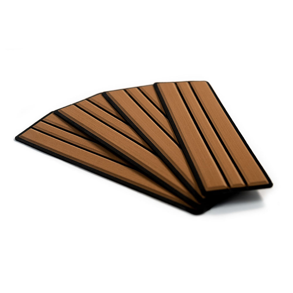 SeaDek Faux Teak 4-Piece Step Kit - Mocha/Black 23902-80093