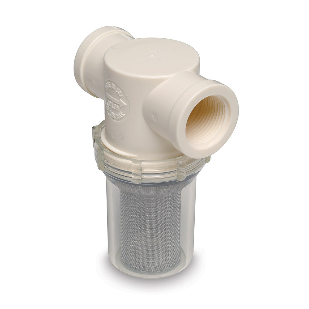 Shurflo by Pentair 1-1/4" Raw Water Strainer w/Bracket & Fittings - 20 Mesh 253-401-01