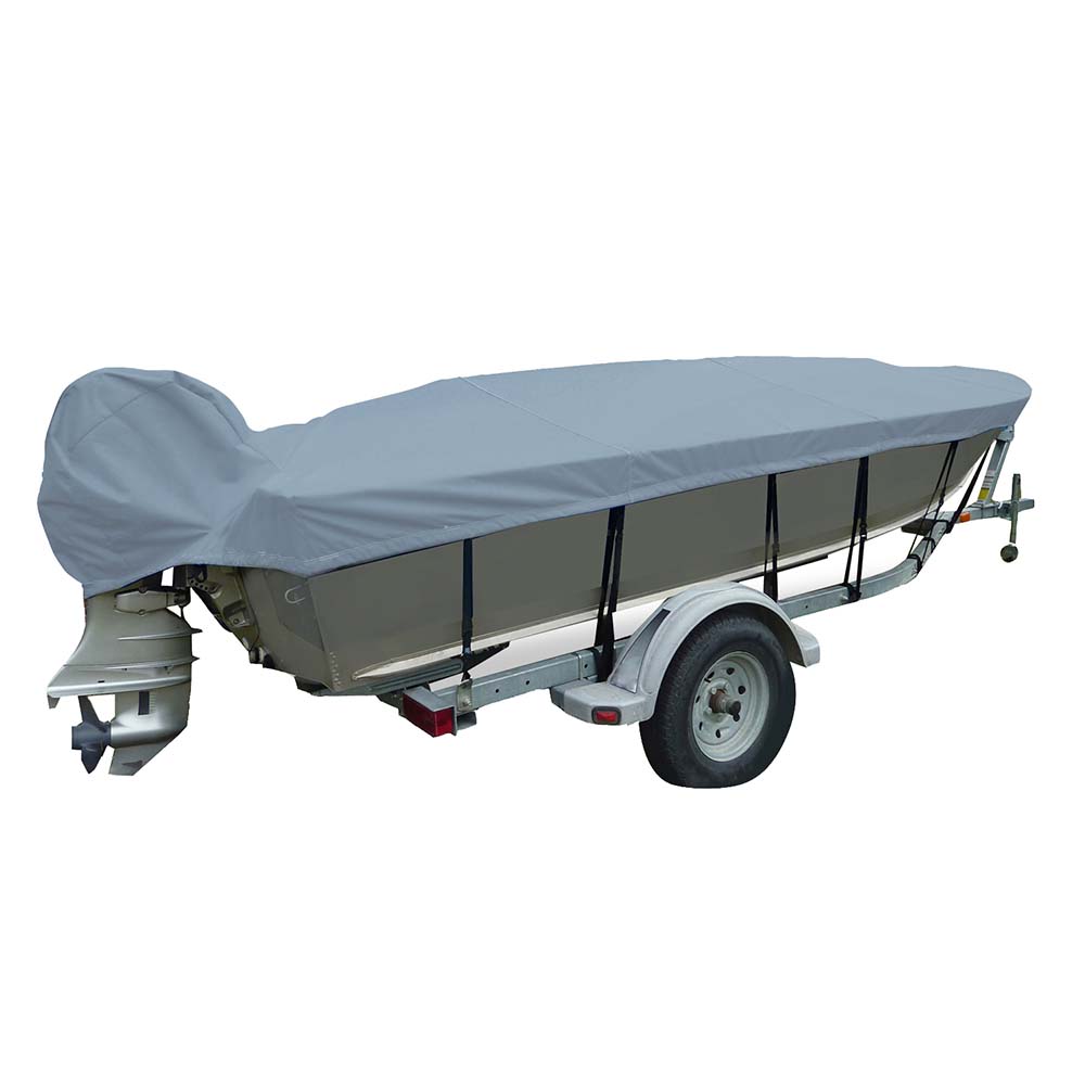 Carver Sun-DURA® Wide Series Styled-to-Fit Boat Cover f/18.5' V-Hull Fishing Boats - Grey 71118S-11