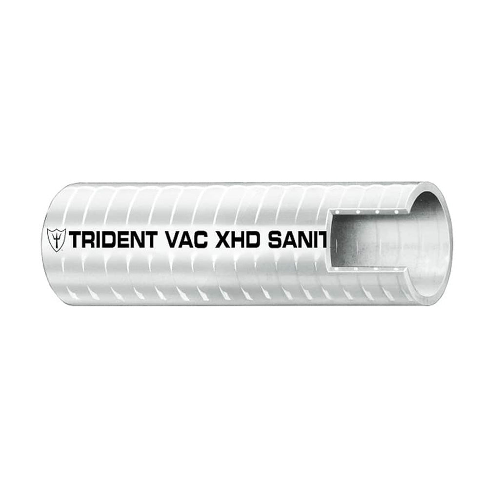 Trident Marine 1-1/2" x 50' Box VAC XHD Sanitation Hose - Hard PVC Helix - White 148-1126