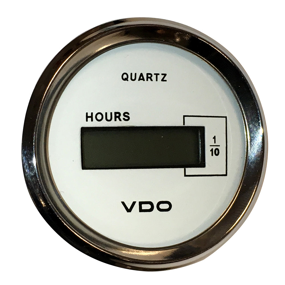 VDO Cockpit Marine 52mm (2-1/16") LCD Hourmeter - White Dial/Chrome Bezel 331-548