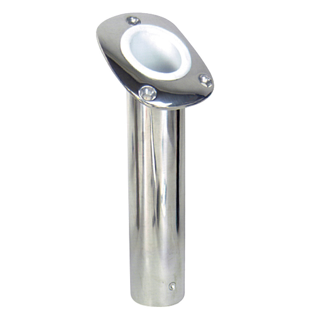 Whitecap Bluewater 30 Deg. Cast S.S. Flush Mount Rod Holder 6174CBLUE