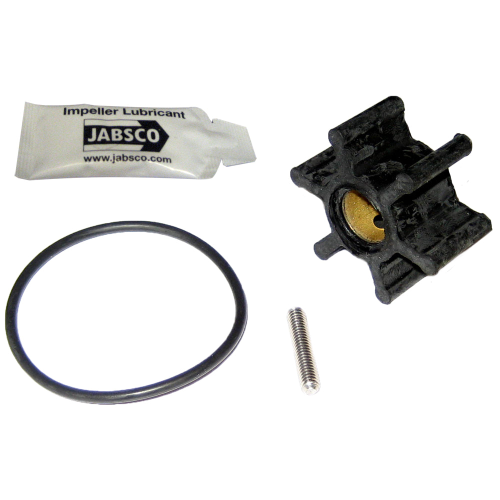 Jabsco Impeller Kit, Pin Drive, 6-Blade, Neoprene, 1-9/16 in Diameter, Brass Insert