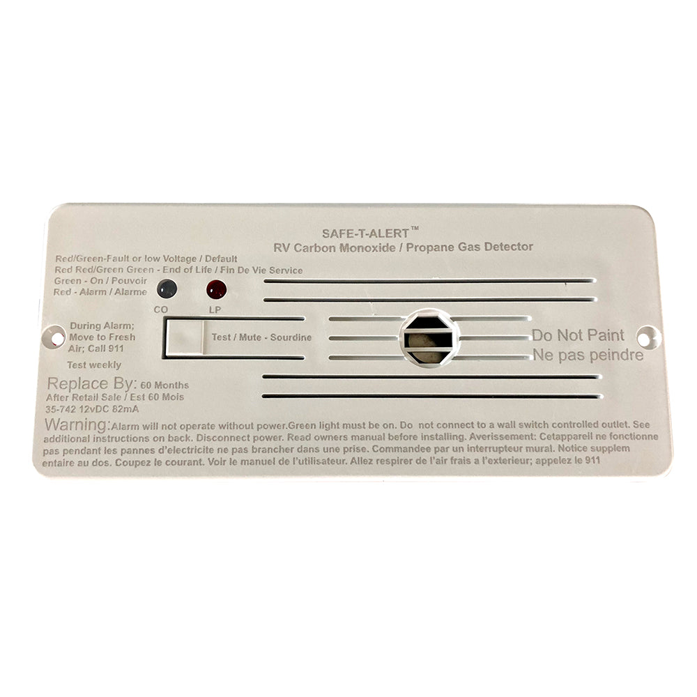 Safe-T-Alert Combo Carbon Monoxide Propane Alarms Flush Mount - White 35-742-WHT