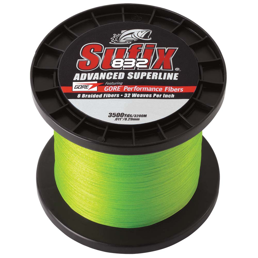 Sufix 832® Advanced Superline® Braid - 6lb - Neon Lime - 3500 yds 660-406L