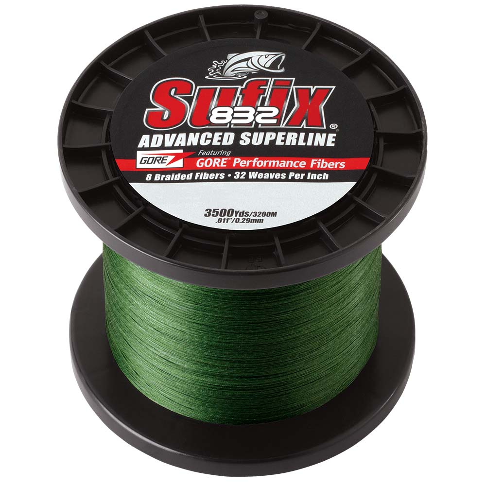 Sufix 832® Advanced Superline® Braid - 10lb - Low-Vis Green - 3500 yds 660-410G