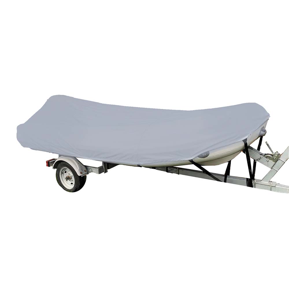 Carver Poly-Flex II Styled-to-Fit Boat Cover f/10.5' Blunt Nose Inflatable Boats - Grey 7INF10BF-10