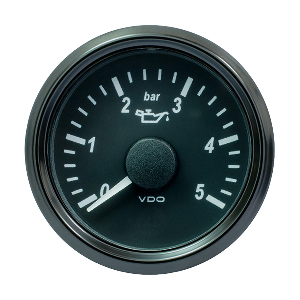 VDO SingleViu 52mm (2-1/16") Oil Pressure Gauge - 5 Bar - 0-180 Ohm A2C3833160030