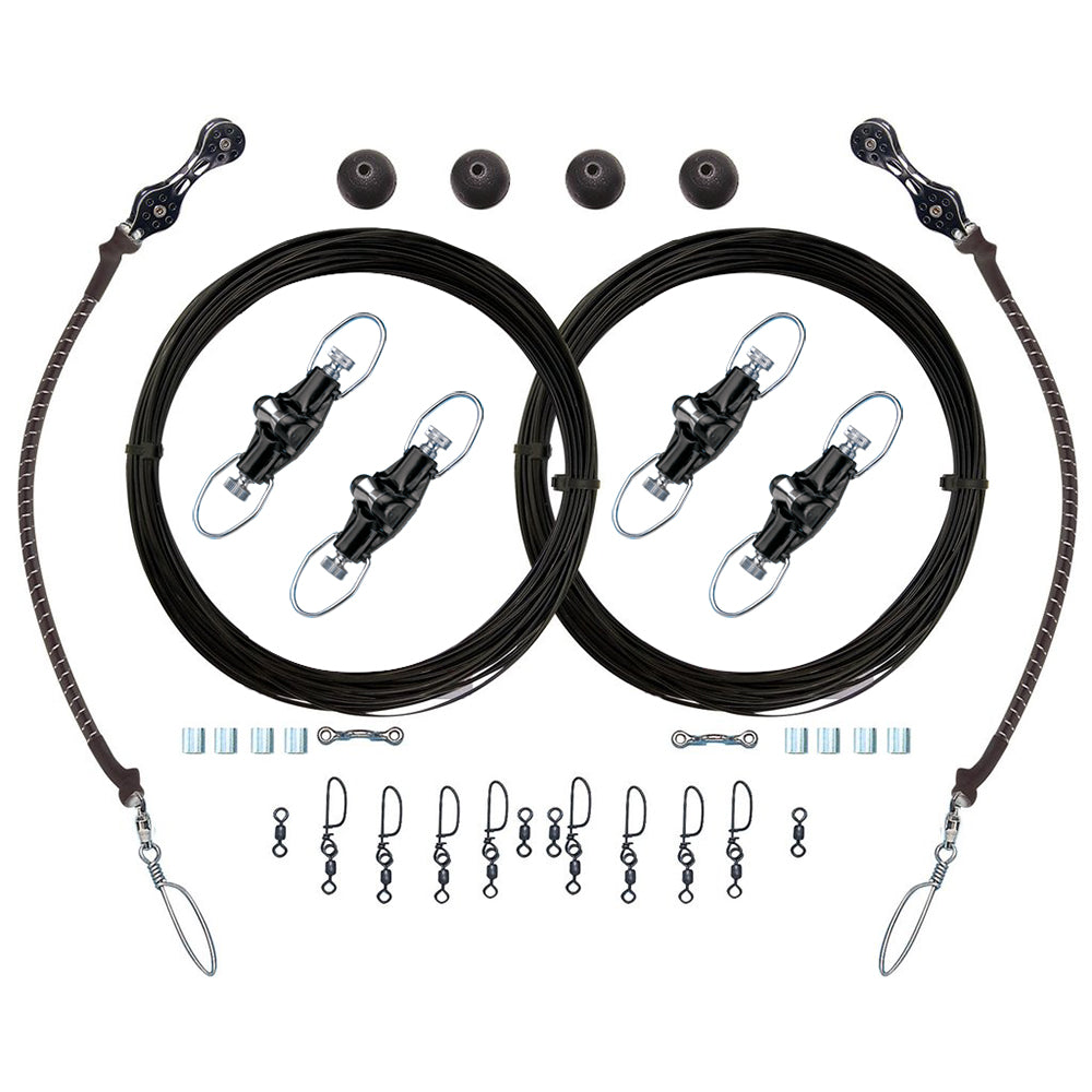 Rupp Double Rigging Kit w/Nok-Outs - 320' Black Mono CA-0026-MO