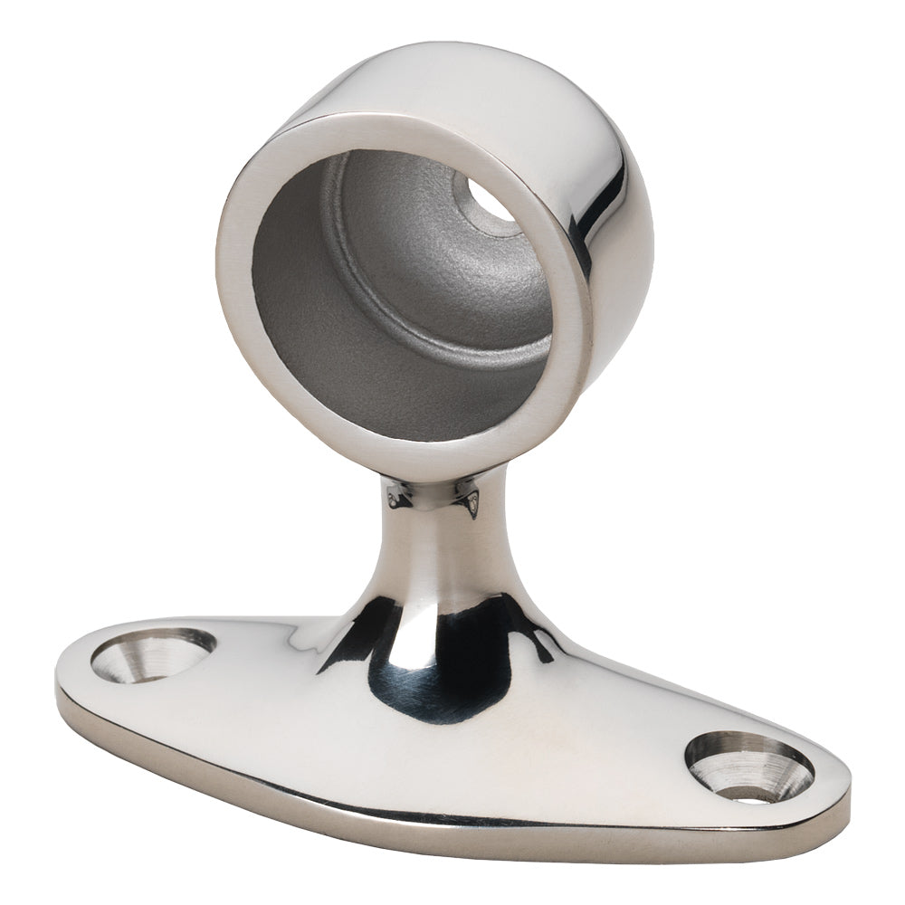 Whitecap 90° Handrail Stanchion - End - 316 Stainless Steel - 7/8" Tube O.D. 6280C