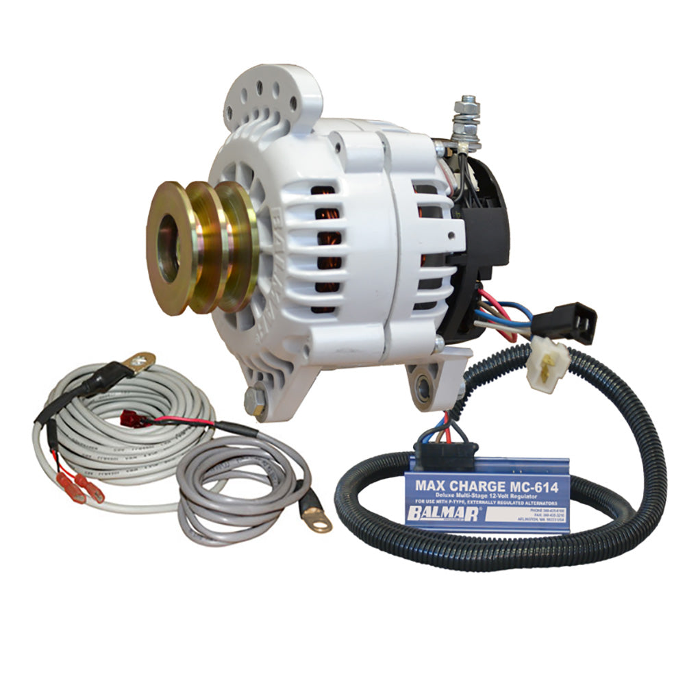 Balmar Alternator 100 AMP Kit 12V 3.15" Dual Foot Saddle Dual Pulley Regulator & Temp Sensor 60-YP-MC-100-DV