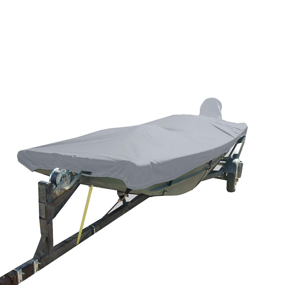 Carver Poly-Flex II Styled-to-Fit Boat Cover f/17.5' Open Jon Boats - Grey 74204F-10