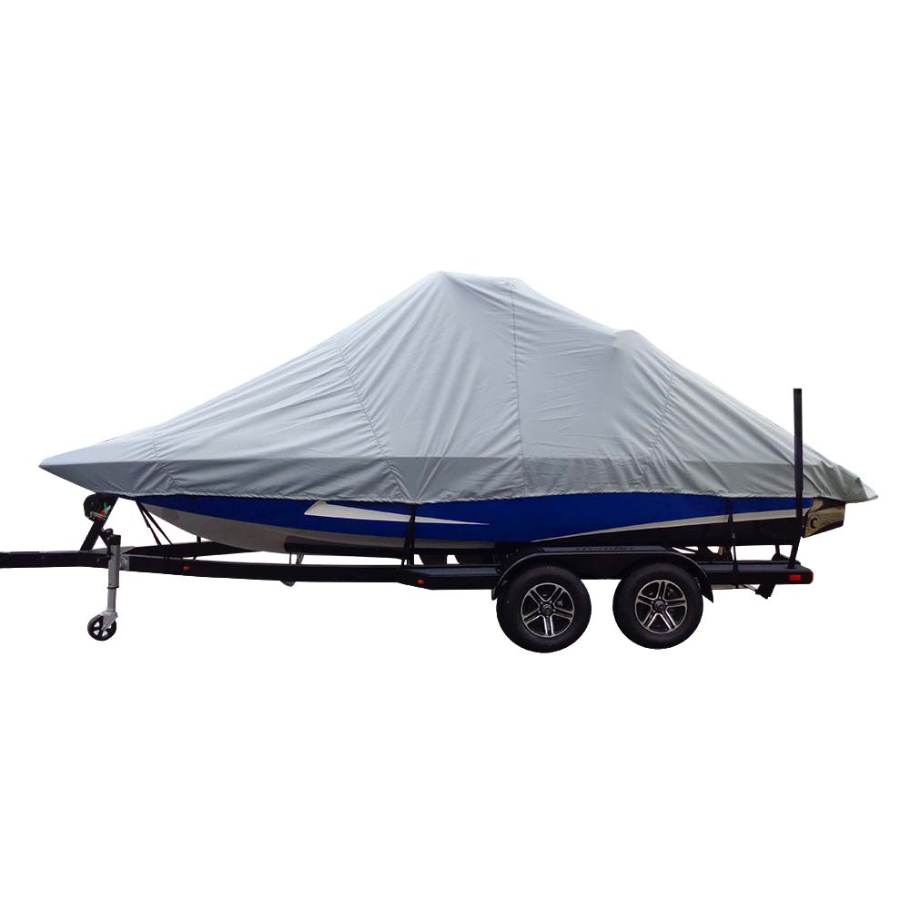 Carver Sun-DURA® Specialty Boat Cover f/23.5' Inboard Tournament Ski Boats w/Wide Bow & Swim Platform - Grey 82123S-11