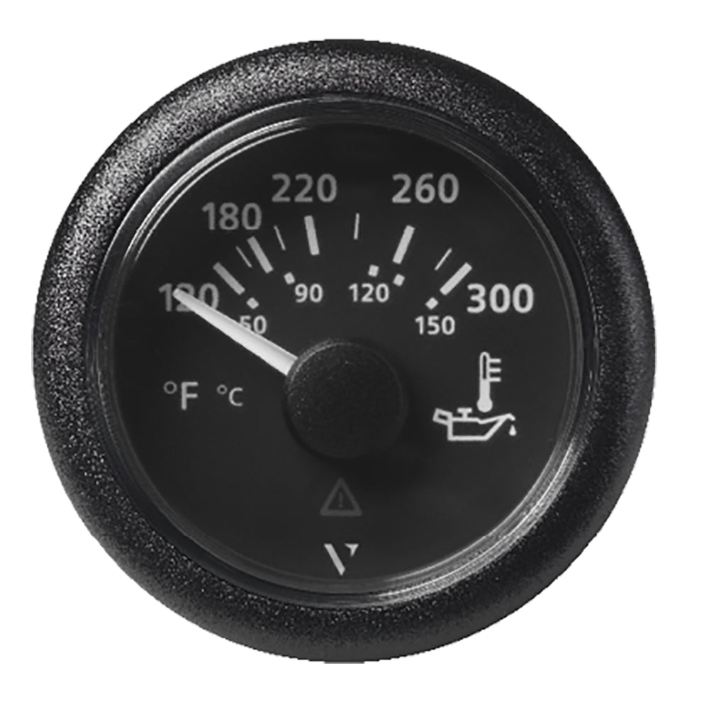 Veratron 52MM (2-1/16") ViewLine Oil Temperature Gauge 120-300°F - Black Dial & Bezel A2C59514165