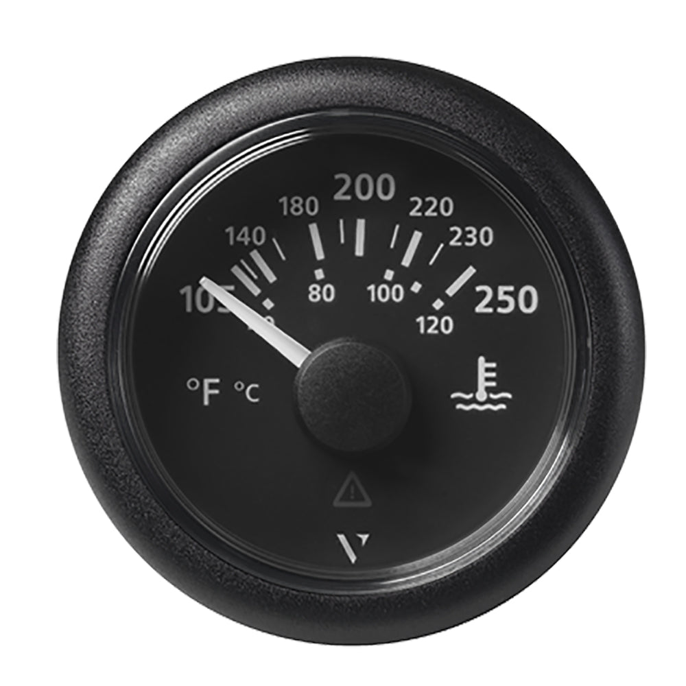 Veratron 52MM (2-1/16") ViewLine Water Temperature Gauge - 100-250°F - Black Dial & Bezel A2C59514176