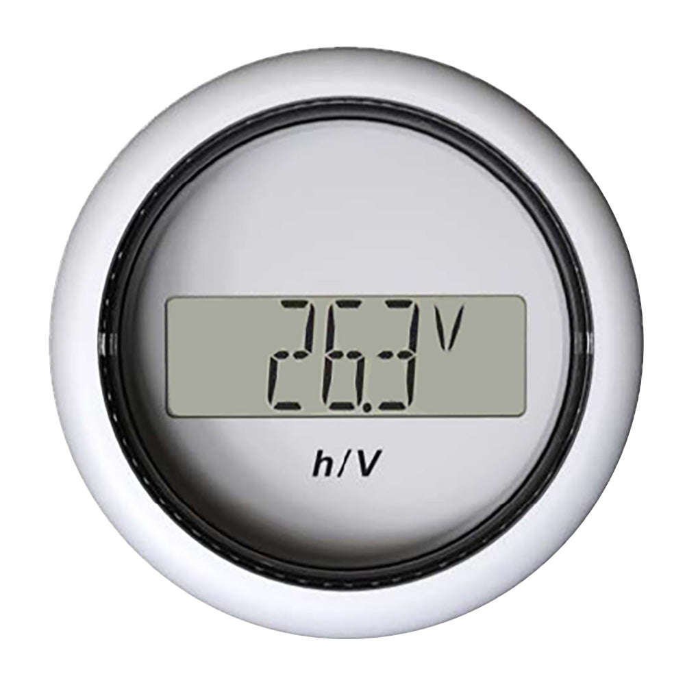 Veratron 52MM (2-1/16") ViewLine Hour Counter-Voltmeter - White B00006302