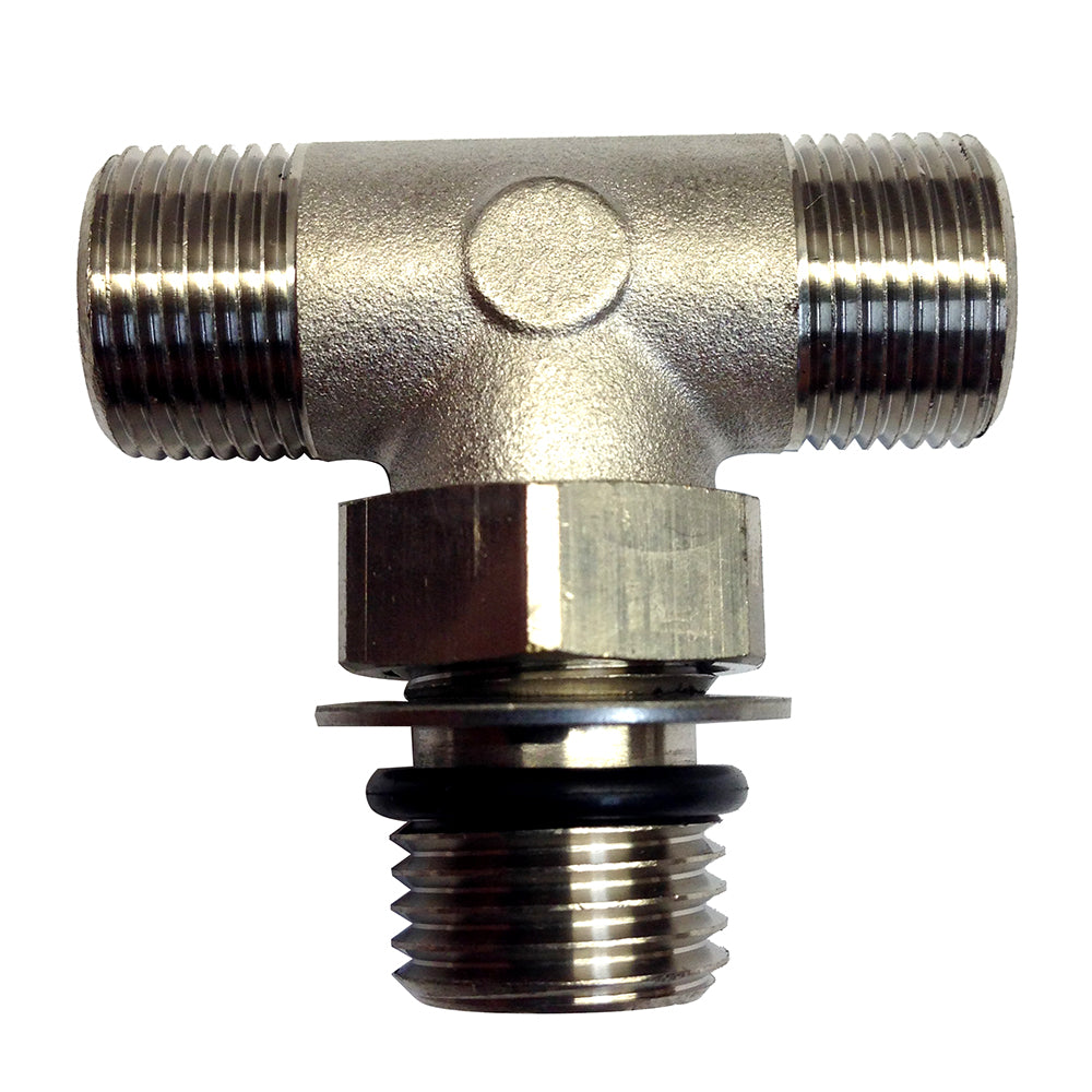 Uflex Boss Style T-Fitting - Nickel - ORB 6 to 3/8" COMP 71955T