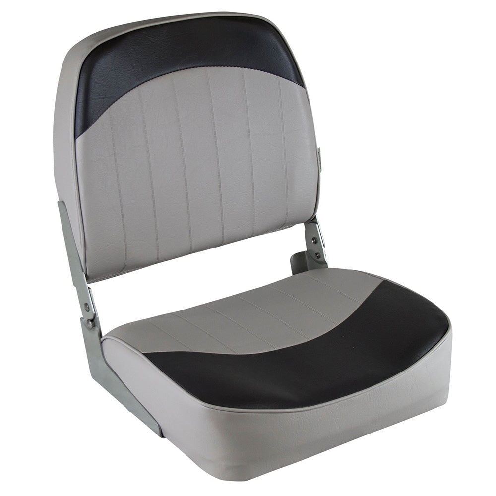 Wise Standard Low-Back Fishing Seat - Grey/Charcoal 8WD734PLS-664