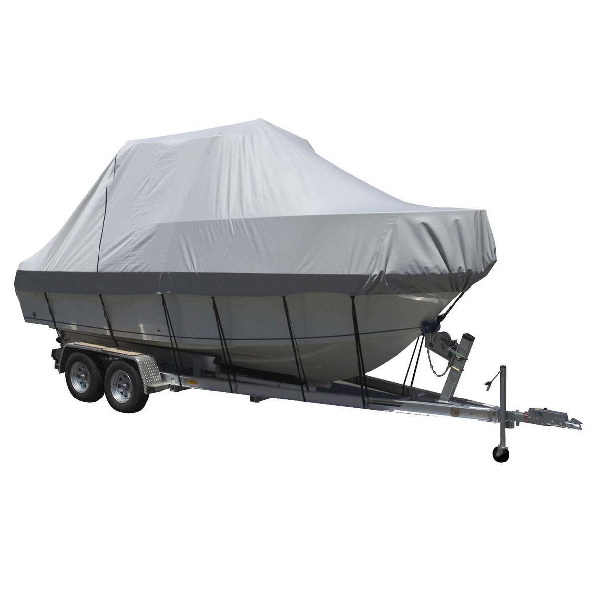 Carver Sun-DURA® Specialty Boat Cover f/27.5' Walk Around Cuddy & Center Console Boats - Grey 90027S-11