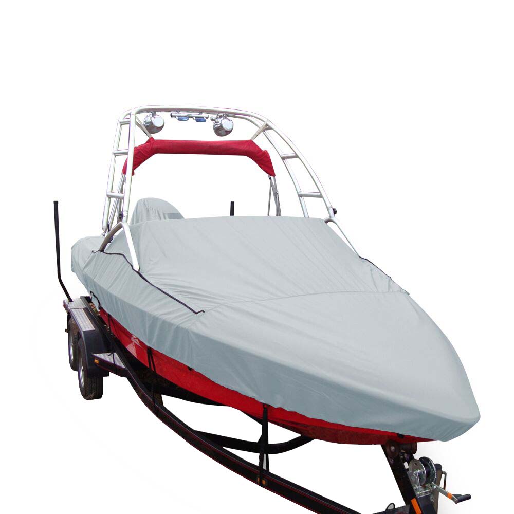 Carver Sun-DURA® Specialty Boat Cover f/20.5' V-Hull Runabouts w/Tower - Grey 97020S-11