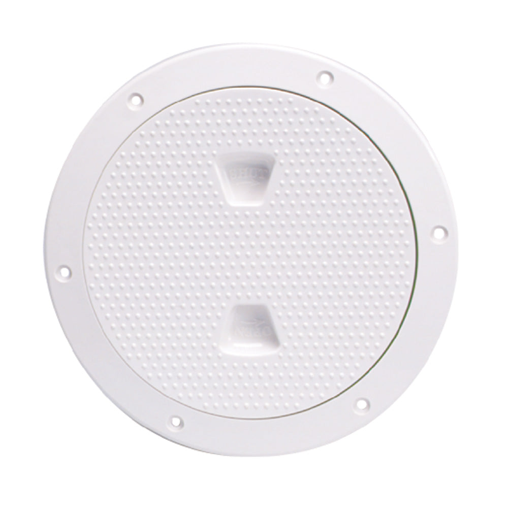 Beckson 6" Non-Skid Screw-Out Deck Plate - White DP62-W