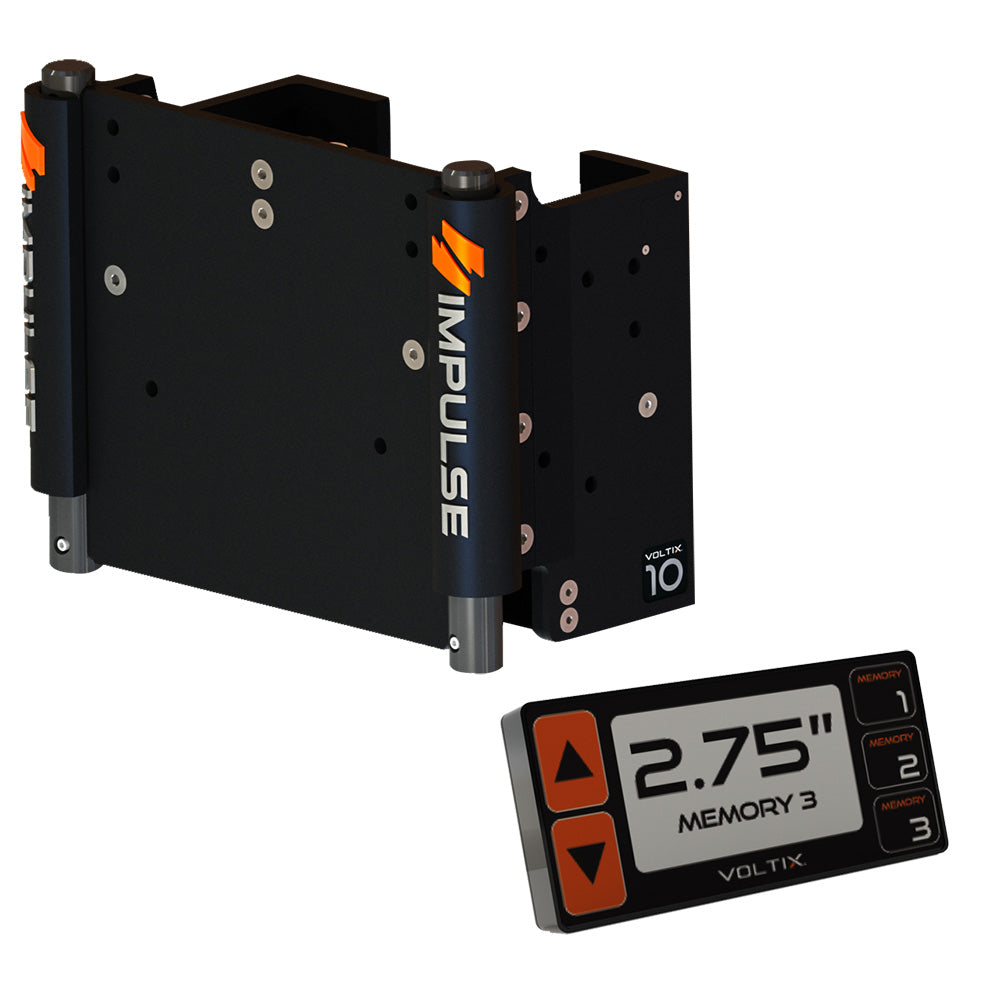 IMPULSE XL 10" Set Back Electric Jack Plate w/Smart Control - Black Anodized 75071-B