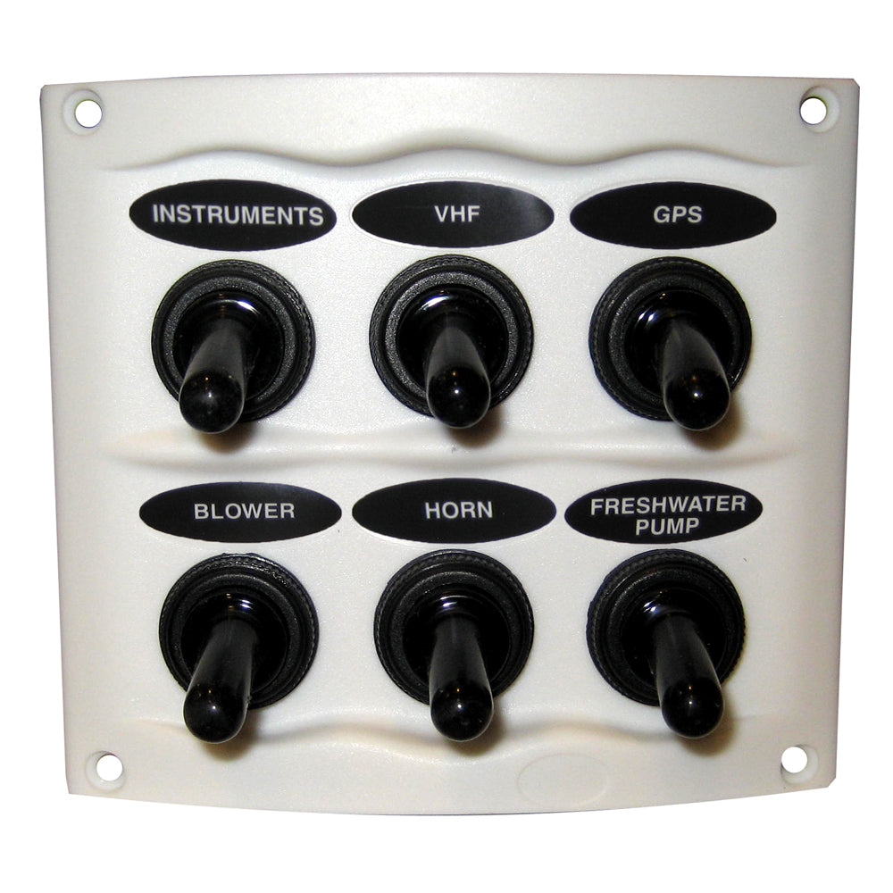 BEP Waterproof Panel - 6 Switches - White 900-6WPW