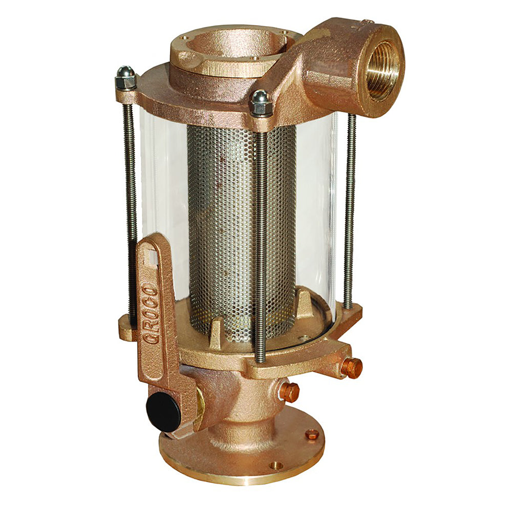 GROCO 1-1/2" Ball Valve/Seacock & Raw Water Strainer Combo BVS-1500
