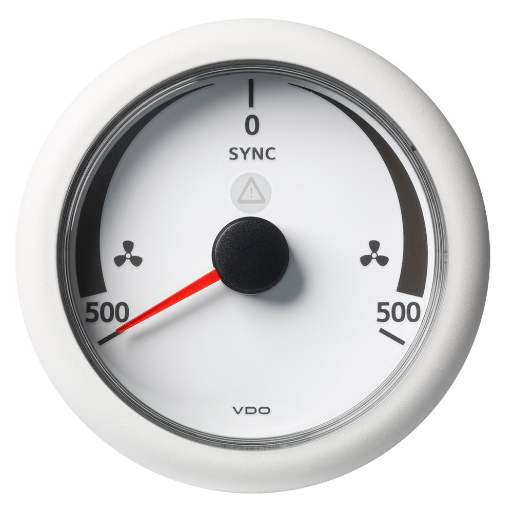Veratron 3-3/8" (85MM) ViewLine Synchronizer -500/+500 RPM - 8 to 32V - White Dial & Bezel A2C59512403