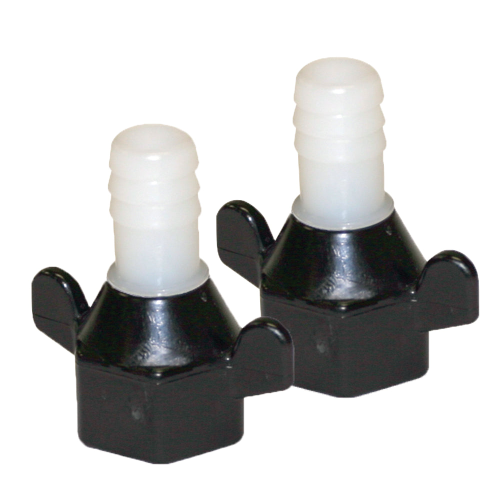 Shurflo by Pentair 1/2" Barb x 1/2" NPT-F Hex/Wingnut Straight Fitting (Pair) 94-181-04