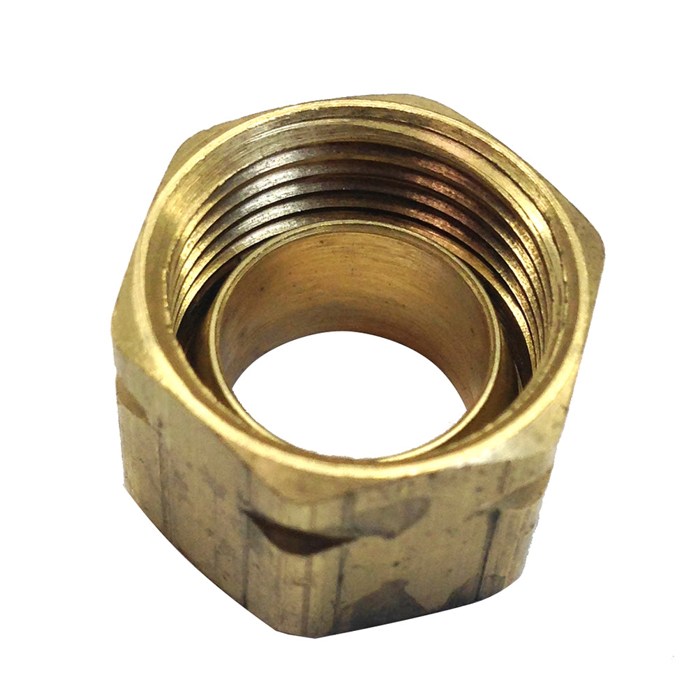 Uflex Brass Compression Nut w/Sleeve #61CA-6 71004K