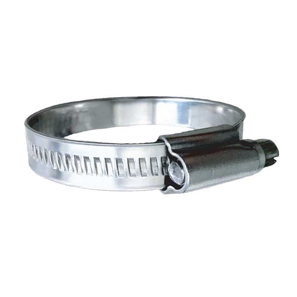Trident Marine 316 SS Non-Perforated Worm Gear Hose Clamp - 15/32" Band - (1-1/16" – 1-1/2") Clamping Range - 10-Pack - SAE Size 16 710-1001