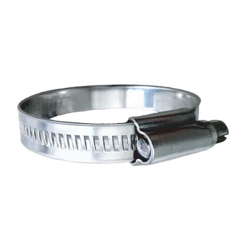Trident Marine 316 SS Non-Perforated Worm Gear Hose Clamp - 15/32" Band - (1-3/4" – 2-1/4") Clamping Range - 10-Pack - SAE Size 28 710-1121