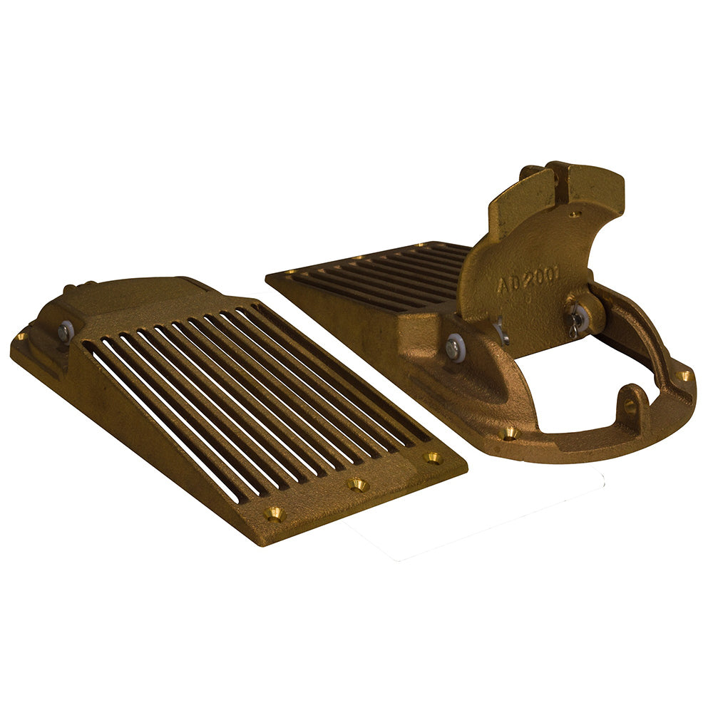 GROCO Bronze Slotted Hull Scoop Strainer w/ Access Door f/ Up to 1-1/4" Thru Hull ASC-1250