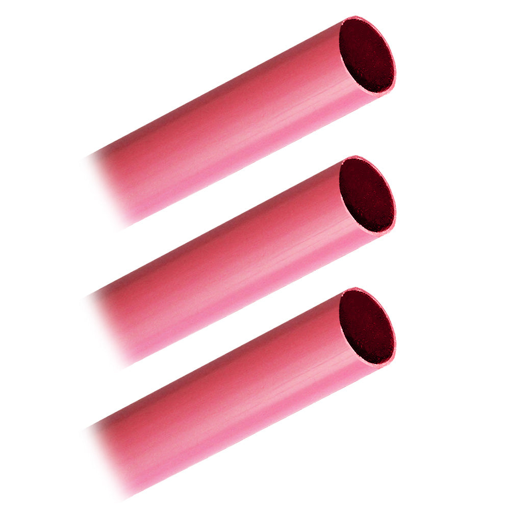 Pacer Battery Cable Heavy Wall Heat Shrink Tubing - 3/4" x 12" - Red (3-Pieces) BHW3/4-12RD-3