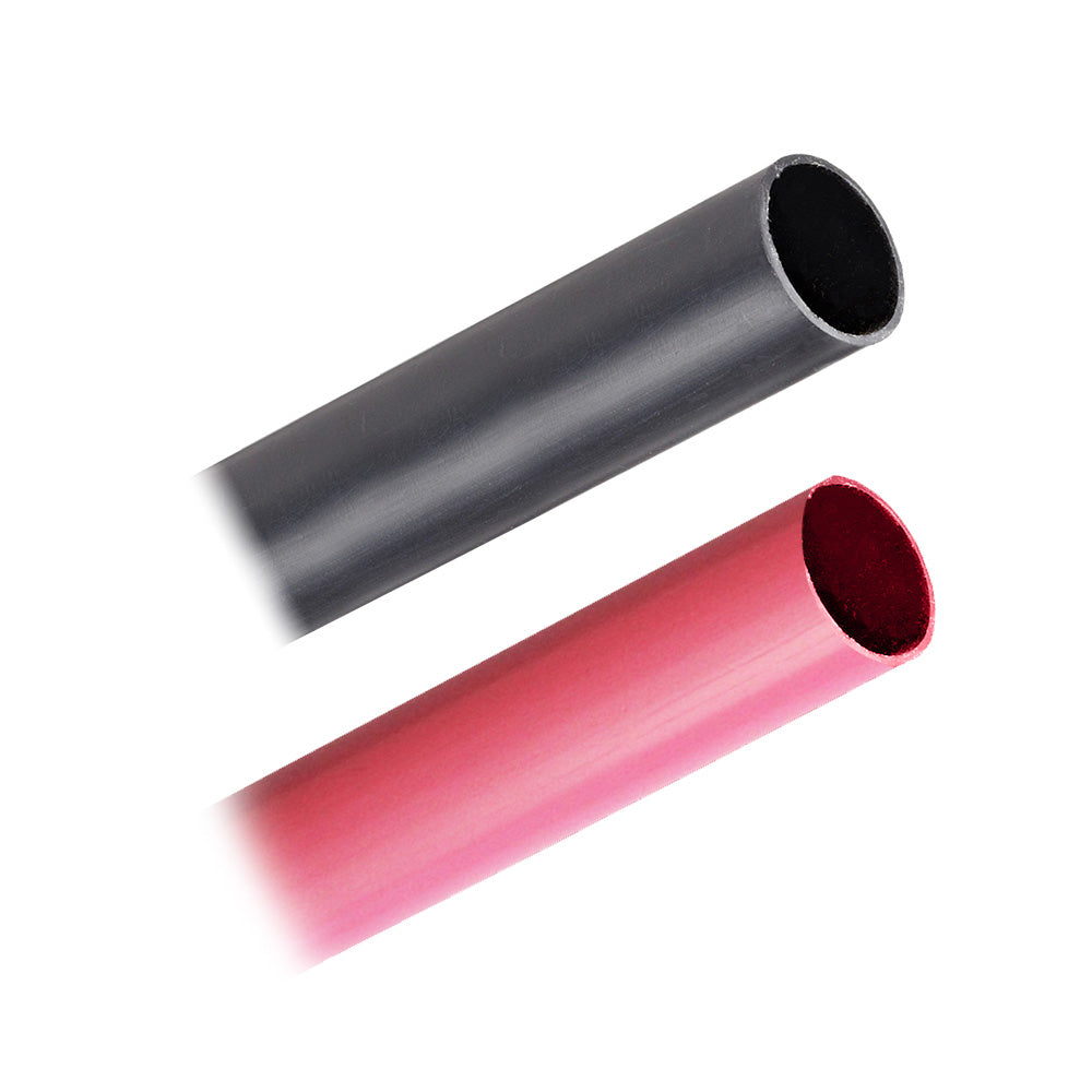 Pacer Battery Cable Heavy Wall Heat Shrink Tubing - 3/4" x 3" - Black/Red (2-Pieces Combo Pack) BHW3/4-3BKRD