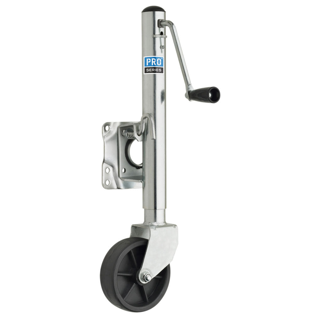 Pro Series 1000 lbs. Zinc Plated Swivel Jack w/6" Poly Wheel EJ10000101