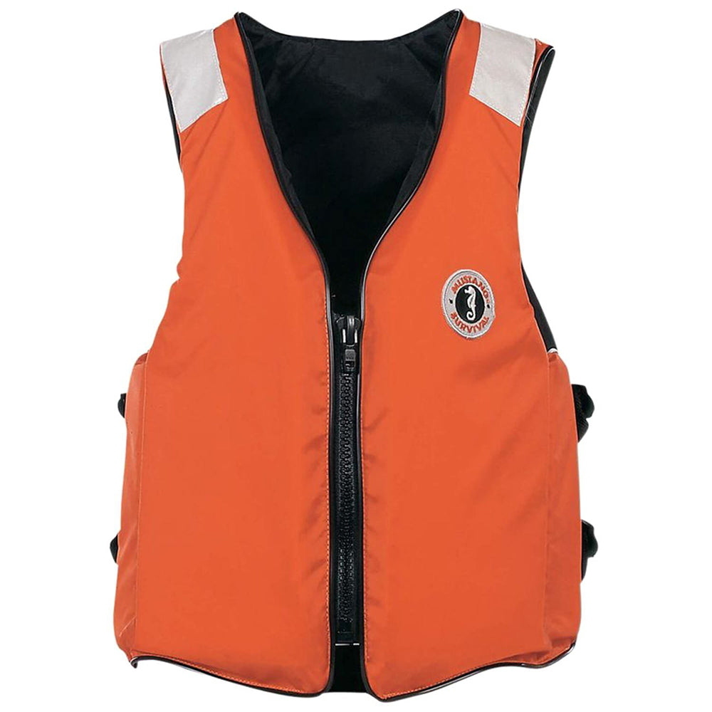 Mustang Classic Industrial Flotation Vest w/SOLAS Tape - Orange - XXL MV3196T2-2-XXL-216