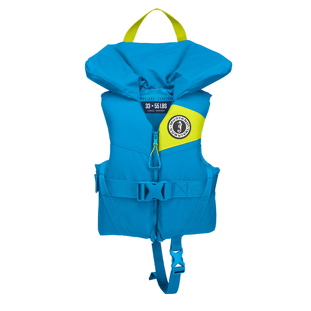 Mustang Lil' Legends Child Foam Vest - Azure Blue MV3555-268-0-216