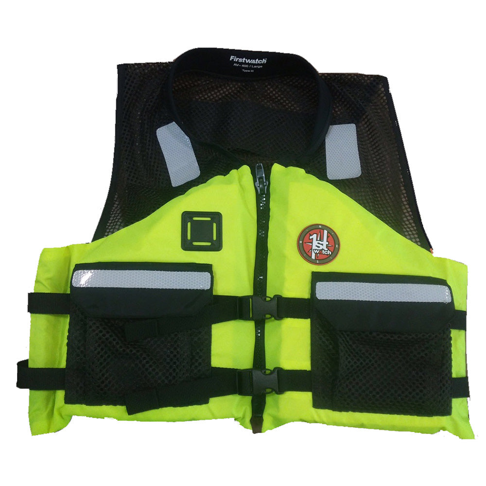 First Watch AV-5001 Crew Vest - Hi-Vis Yellow - 2XL/3XL AV-5001-HV-2XL/3XL