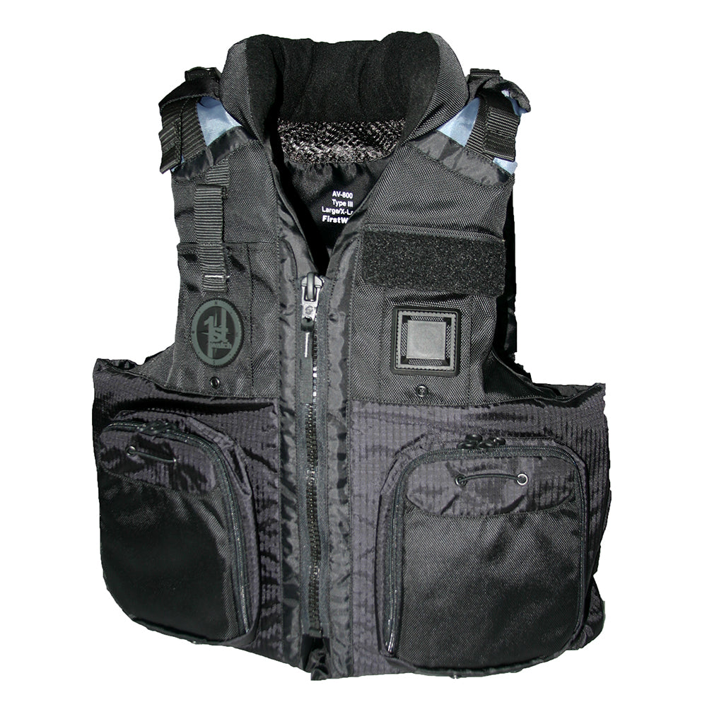 First Watch AV-800 Four Pocket Flotation Vest - Black - Small to Medium AV-800-BK-S/M