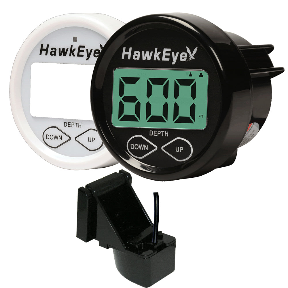 Hawkeye DepthTrax In-Dash Digital Depth & Temp Gauge - Transom Mount DT2BX-TM