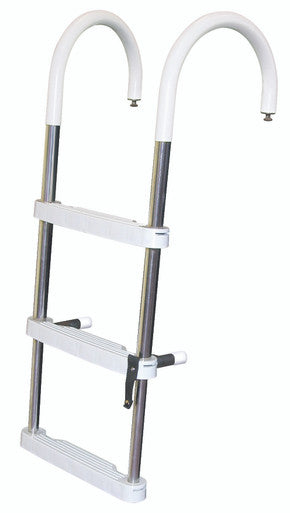 Jif Marine 3-Step Tscop Pontoon Boat Ladder Stainless Steel (Duf3)