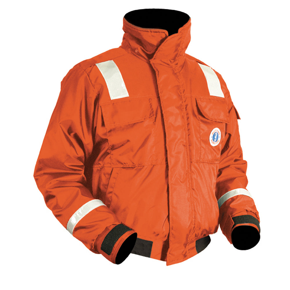 Mustang Classic Flotation Bomber Jacket w/Reflective Tape - Orange - XXL MJ6214T1-2-XXL-206