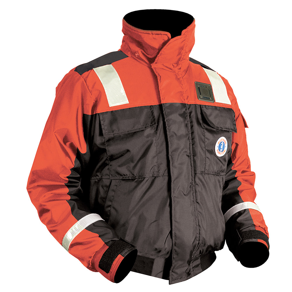 Mustang Classic Flotation Bomber Jacket w/Reflective Tape - Orange/Black - XXL MJ6214T1-33-XXL-206