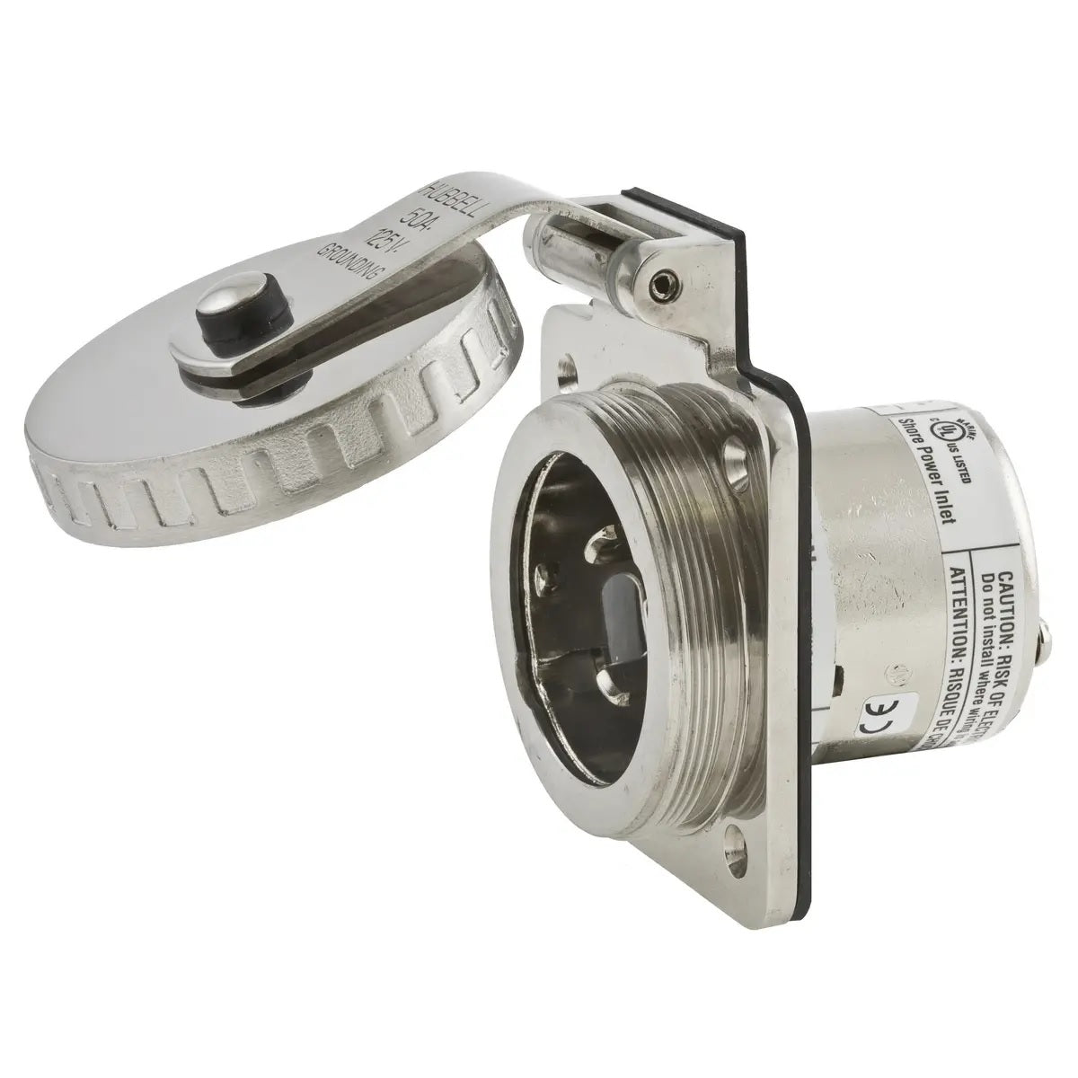 Hubbell HBL503SS Inlet Round 50A 125V HBL503SS